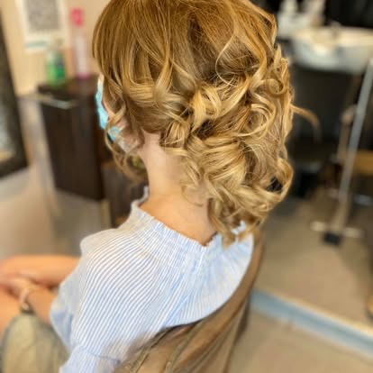 Curly updo